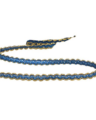 Bobine 25m galon croquet métallique 8mm bleu