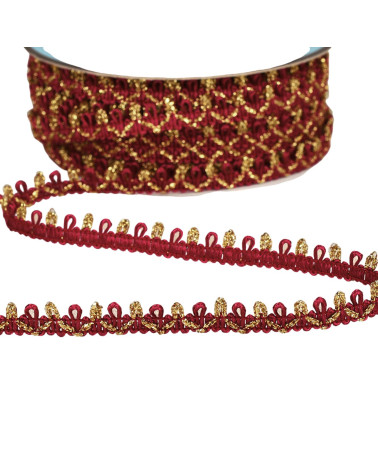 25m reel with metallic loop braid 10mm red