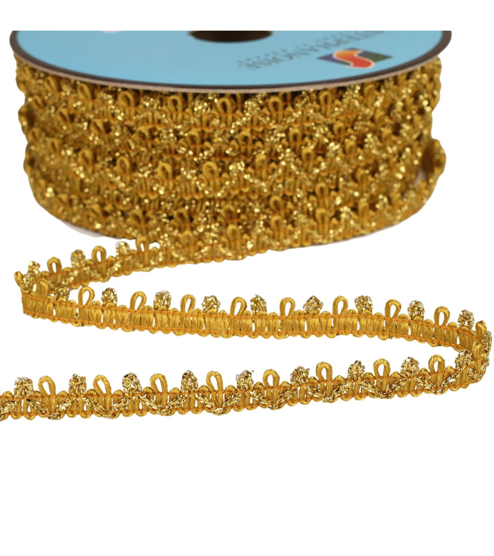 Carrete de 25m con trenza de bucle metálico 10mm naranja