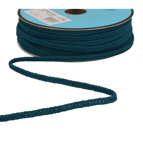 25m reel of 6mm blue herringbone braid