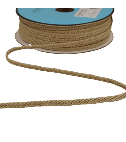 Bobine 25m galon chevrons 6mm beige