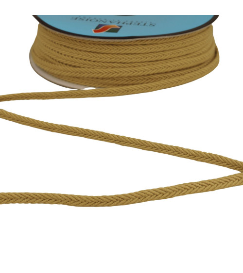 Bobina de 25m de trenza espiga beige de 6mm