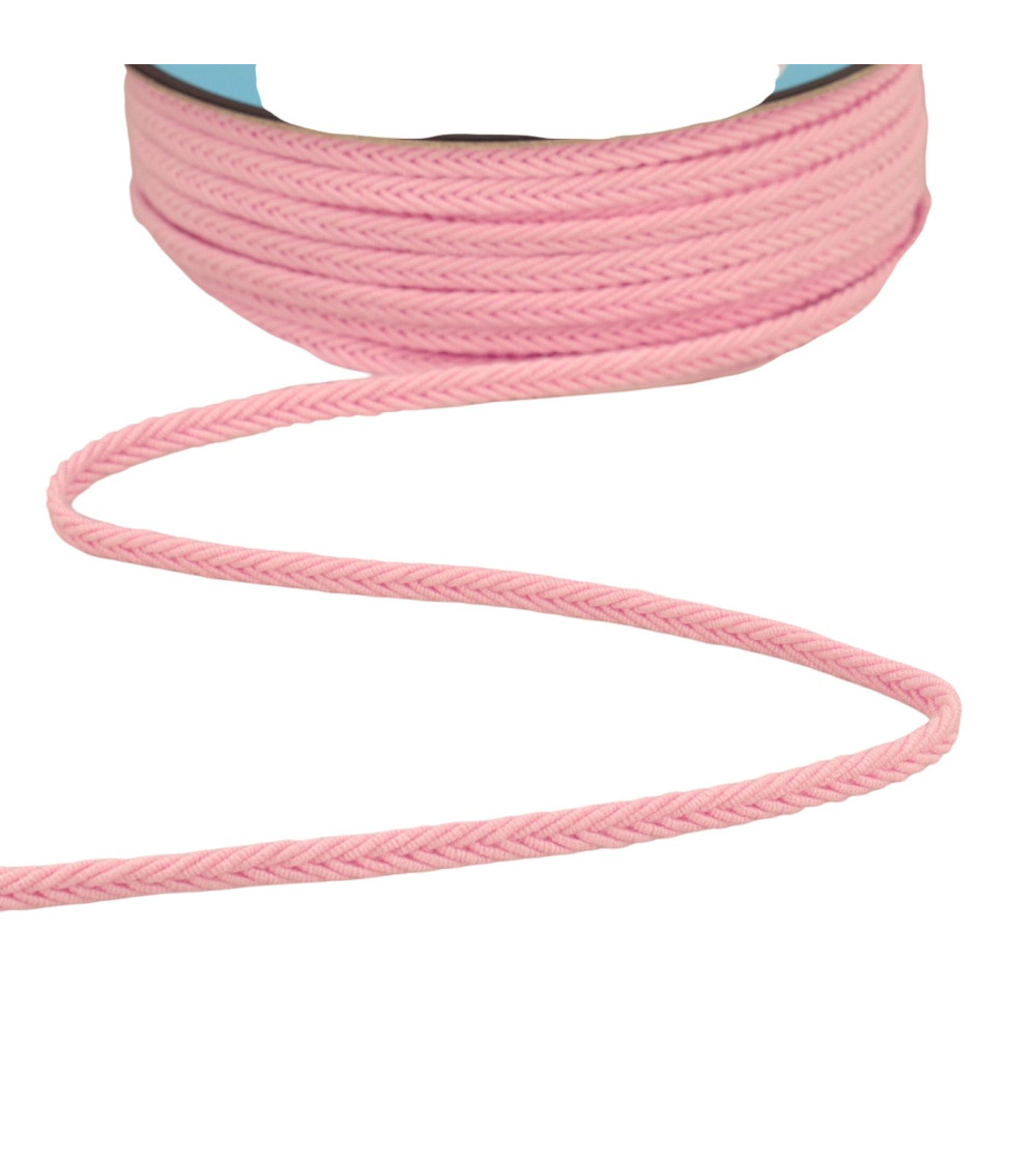 25-m-Rolle mit 6 mm dickem rosa Fischgrätengeflecht