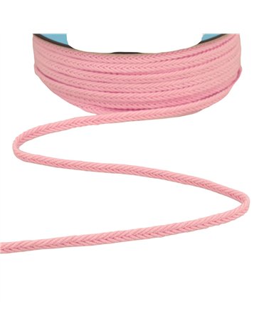 Bobine 25m galon chevrons 6mm rose