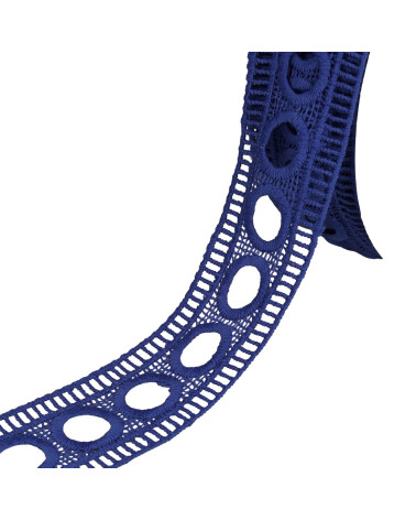 Reel 17.7m guipure ribbon pass 45mm blue