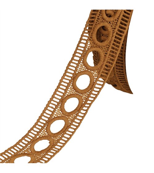 Bobine 17,7m guipure passe rubans 45mm beige