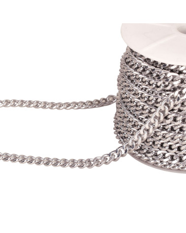 15m reel 7mm silver aluminum chain