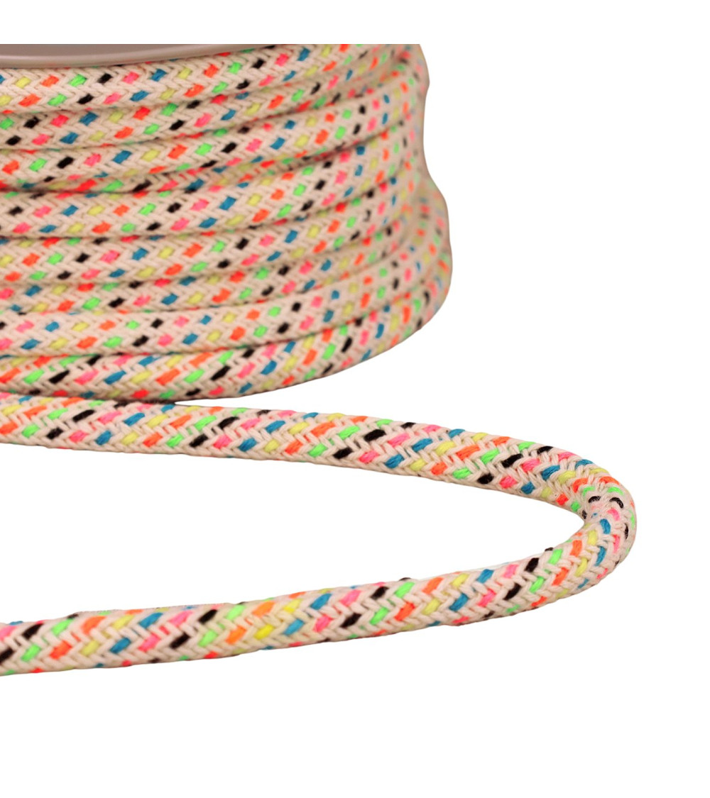 Multicolored cord 5mm beige per meter