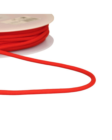 Cordone intrecciato rosso da 4,5 mm al metro