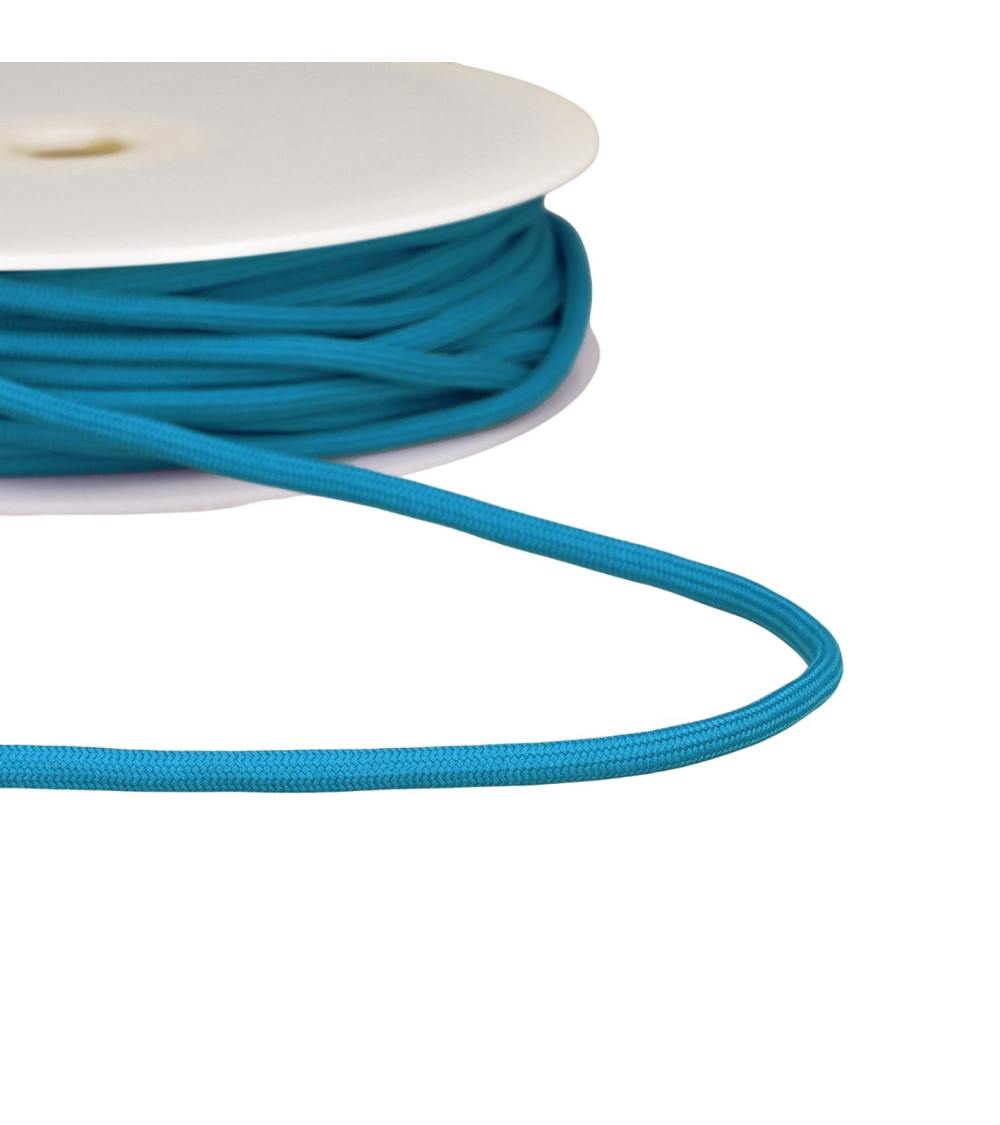 Geflochtene Kordel 4,5 mm blau pro Meter