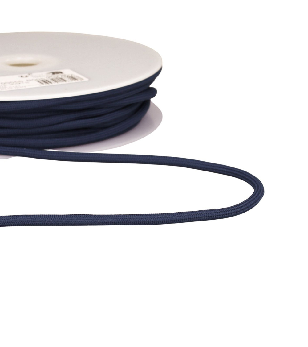 Cordone intrecciato blu da 4,5 mm al metro