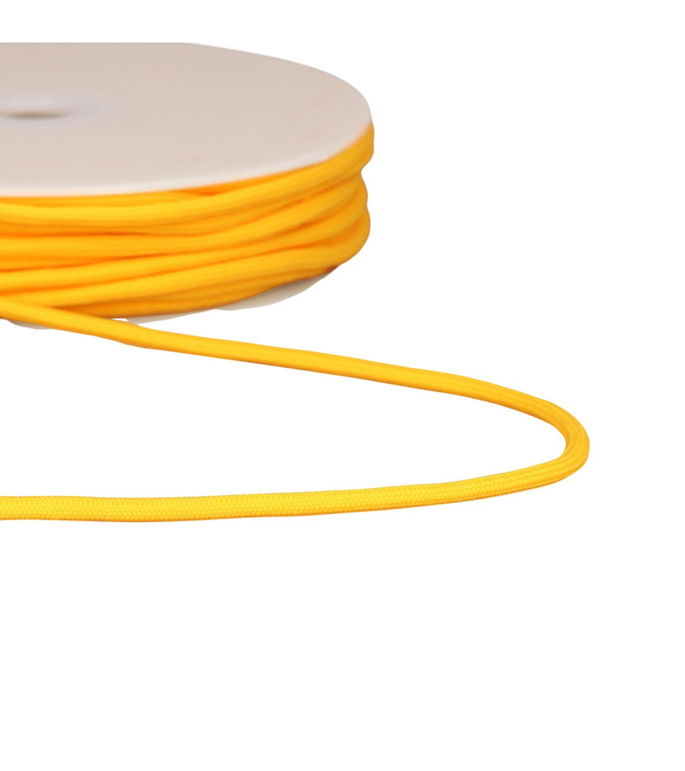 Geflochtene Kordel 4,5 mm gelb pro Meter