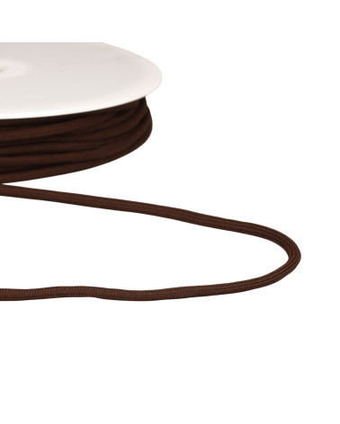 Braided cord 4.5mm brown per meter