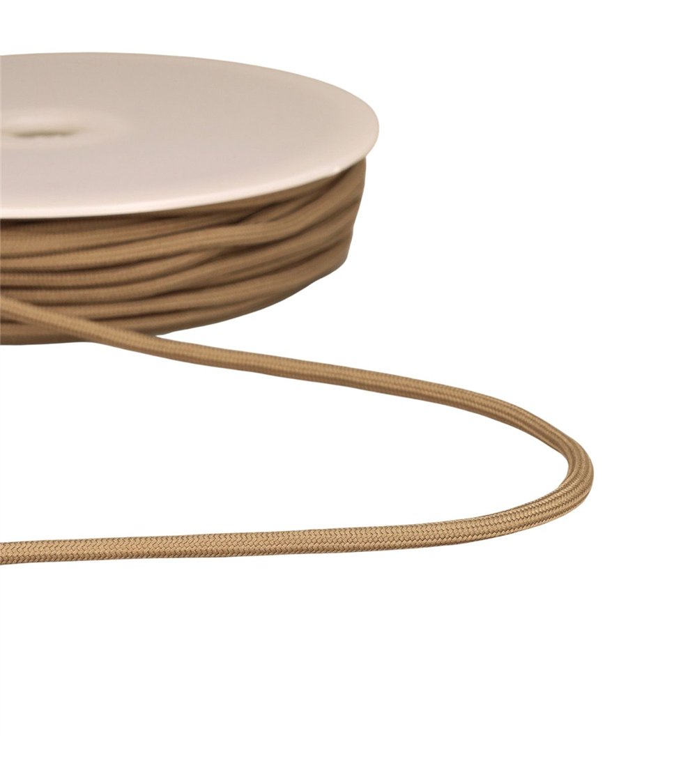 Cordon Tressé 4,5mm marron au mètre