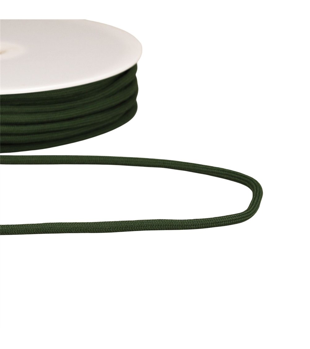 Cordon Tressé 4,5mm vert au mètre