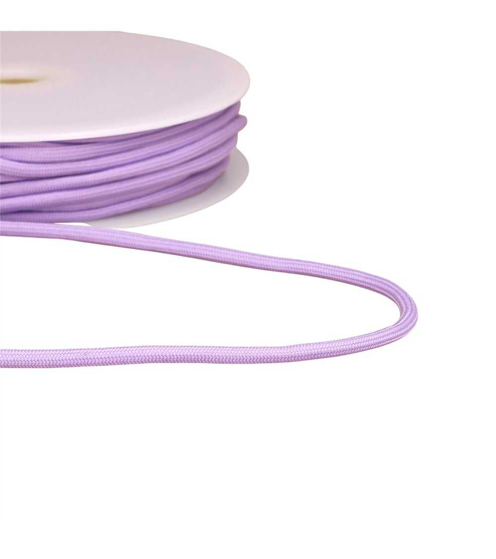 Cordon Tressé 4,5mm violet au mètre