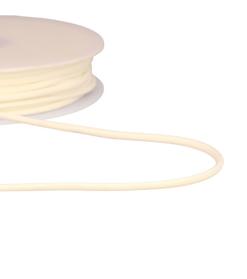 Braided cord 4.5mm ecru/white per meter