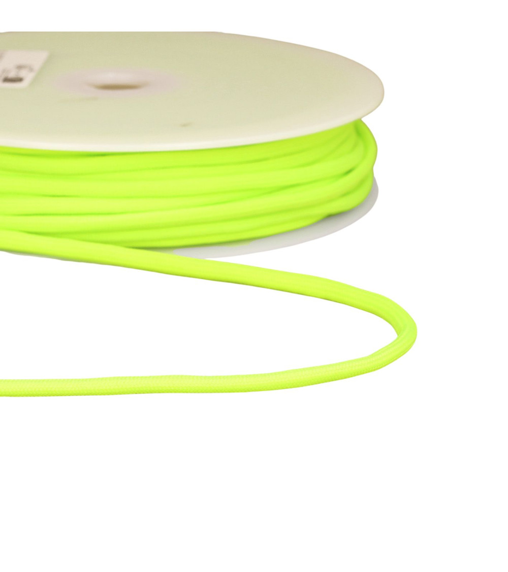 Braided cord 4.5mm fluorescent green per meter