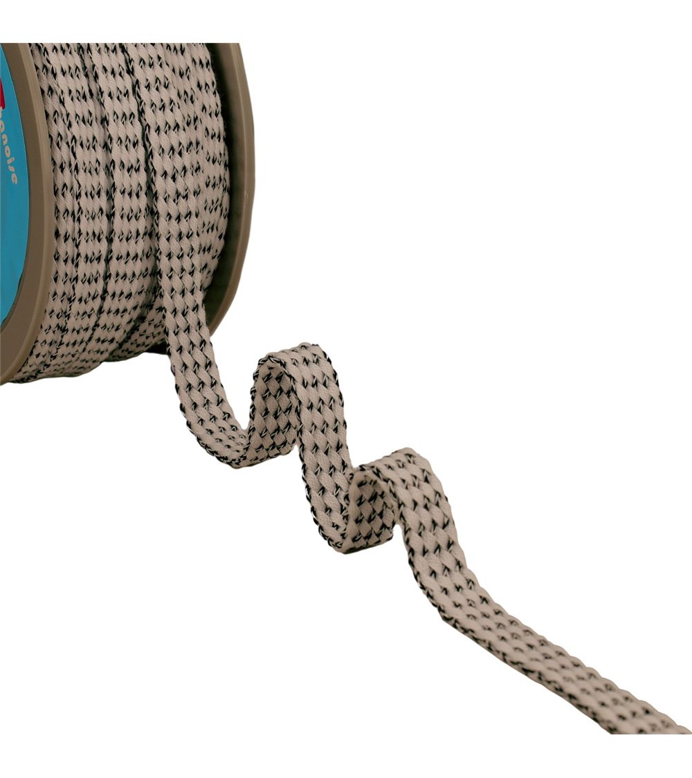 Tresse Bicolore 13mm ecru au mètre