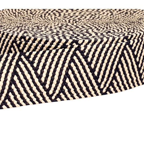 Natural Look Two-Tone Stretch Strap 50mm black per meter