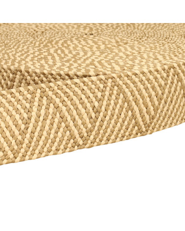 Natural Look Two-Tone Stretch Strap 50mm ecru per meter