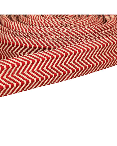 Doppeltes Fischgrätengewebe, 38 mm, rot, pro Meter