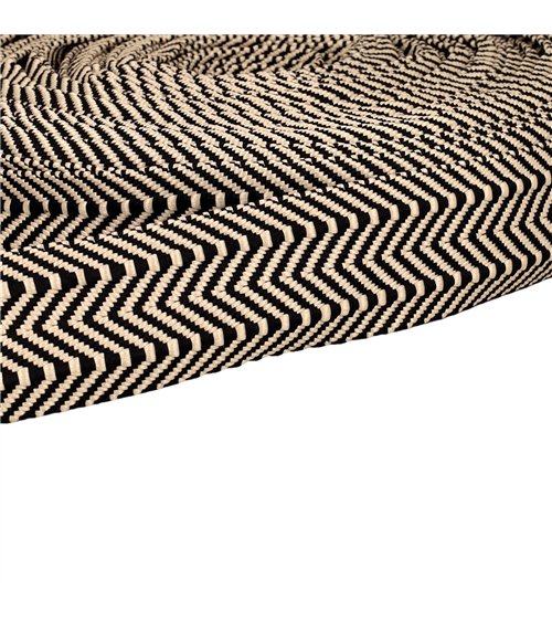 Sangle Double Chevrons 38mm noir au mètre