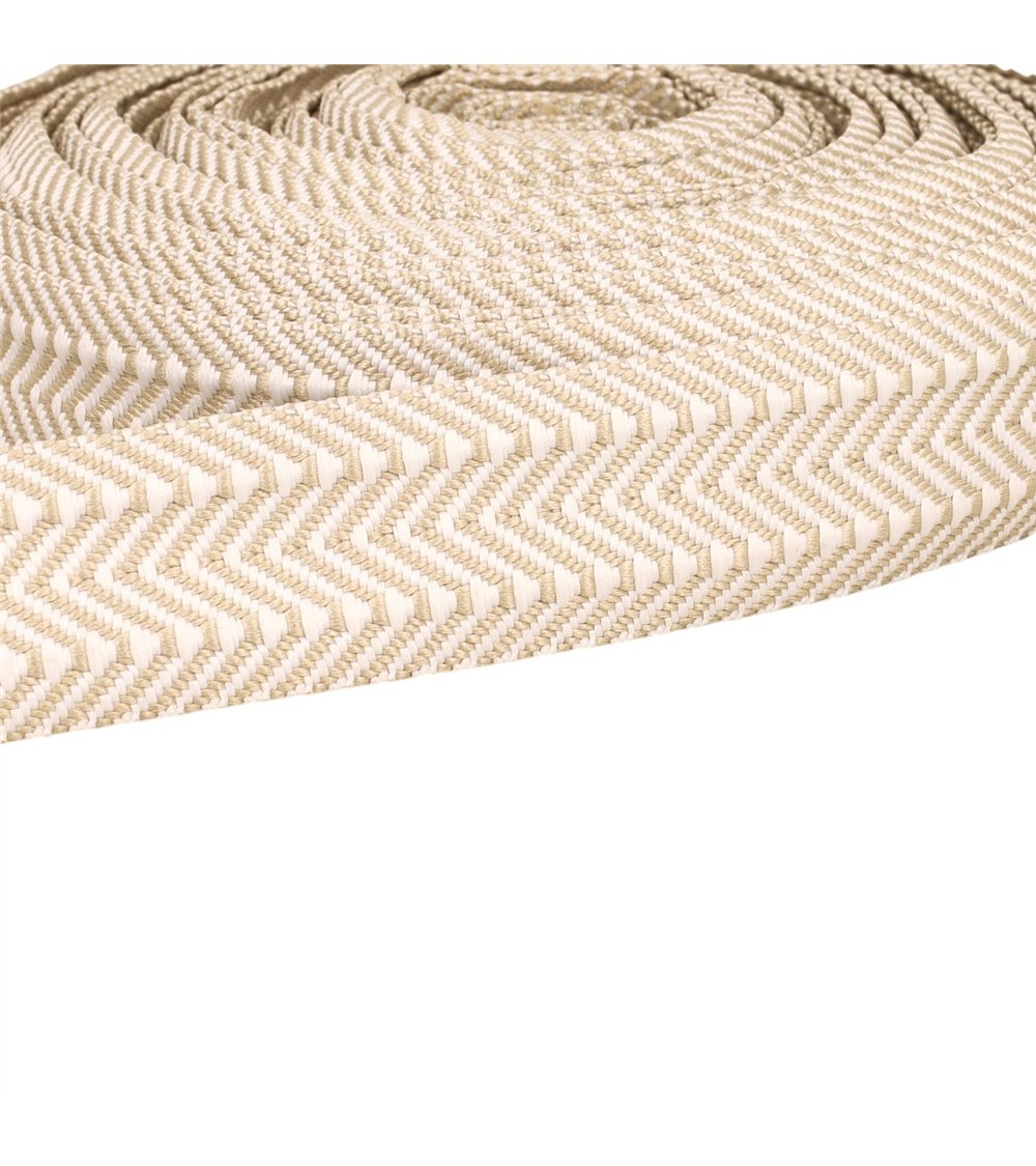 Sangle Double Chevrons 38mm ecru au mètre