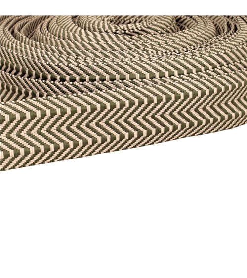 Sangle Double Chevrons 38mm vert au mètre