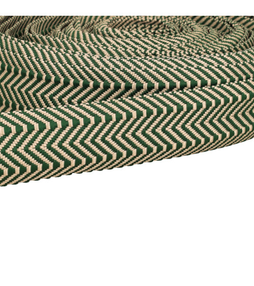 Double Herringbone Webbing 38mm green per meter