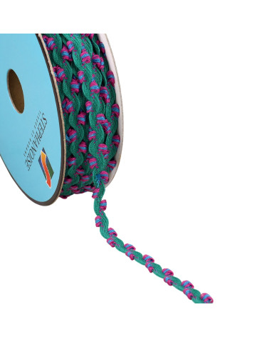 Scalloped Serpentine 10mm steel blue per meter