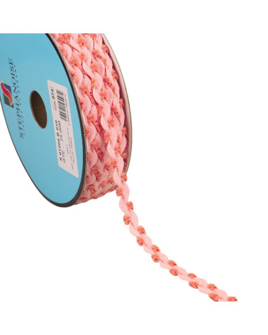 Gewellter Serpentin, 10 mm, rosa pro Meter