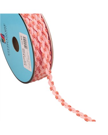 Serpentine Festonnée 10mm rose au mètre