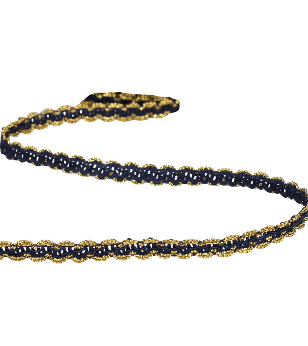 Galon Croquet Métallique 8mm bleu au mètre