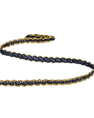 Galon Croquet Métallique 8mm bleu au mètre
