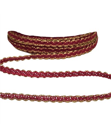 Galon Croquet Métallique 8mm rouge au mètre