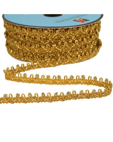 Metallic Curly Trim 10mm orange by the meter