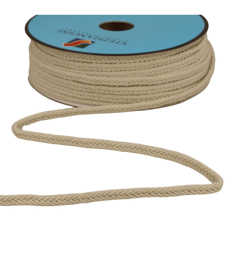 Herringbone braid 6mm ecru per meter