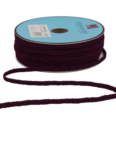 Trenza en espiga 6mm violeta por metro