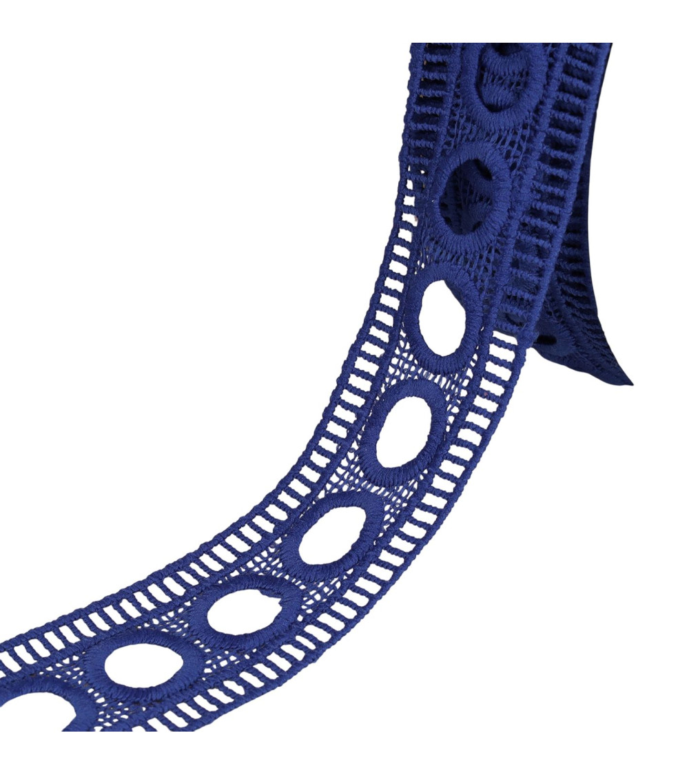 Guipure Passe Ribbons 45mm blue per meter