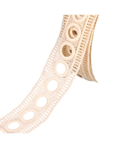 Cintas Guipur Passe 45mm crudo por metro