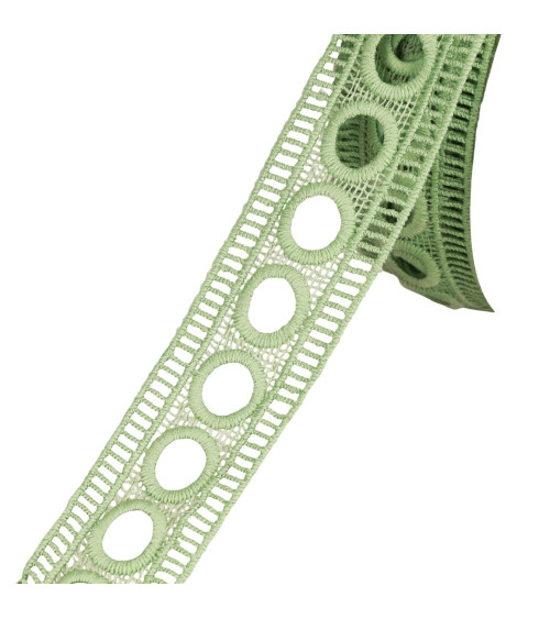 Guipure Passe Ribbons 45mm green per meter