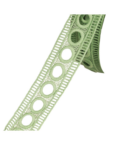 Guipure-Passe-Bänder, 45 mm, grün, pro Meter