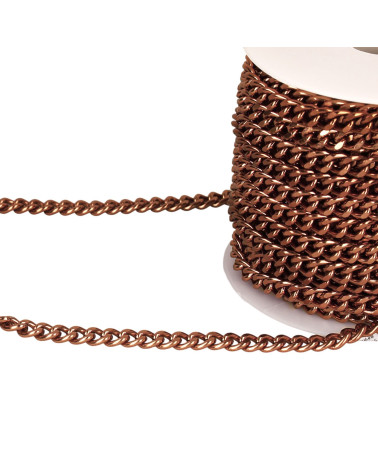 Aluminum chain 7mm orange per meter