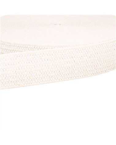 Sangle aspect naturel extensible blanc au mètre