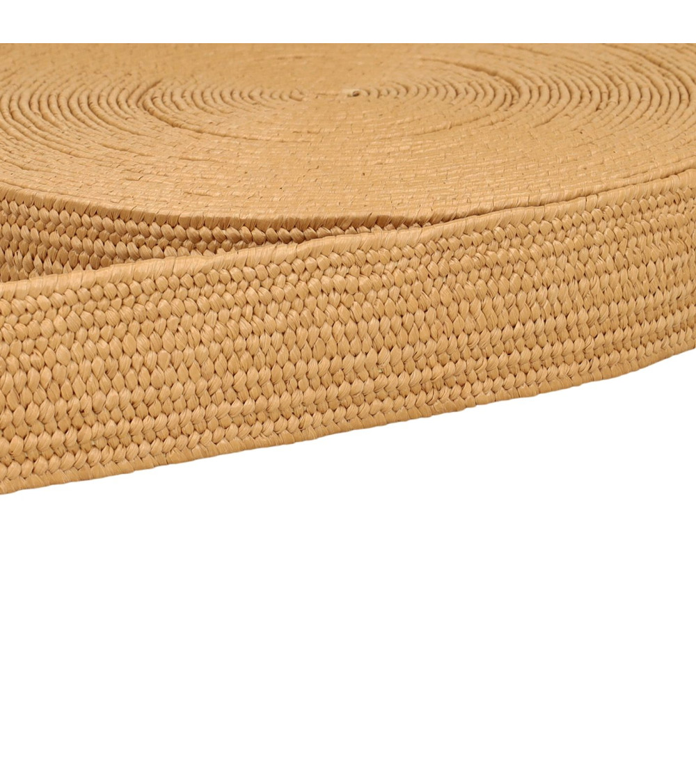 15m reel of beige stretch natural look webbing