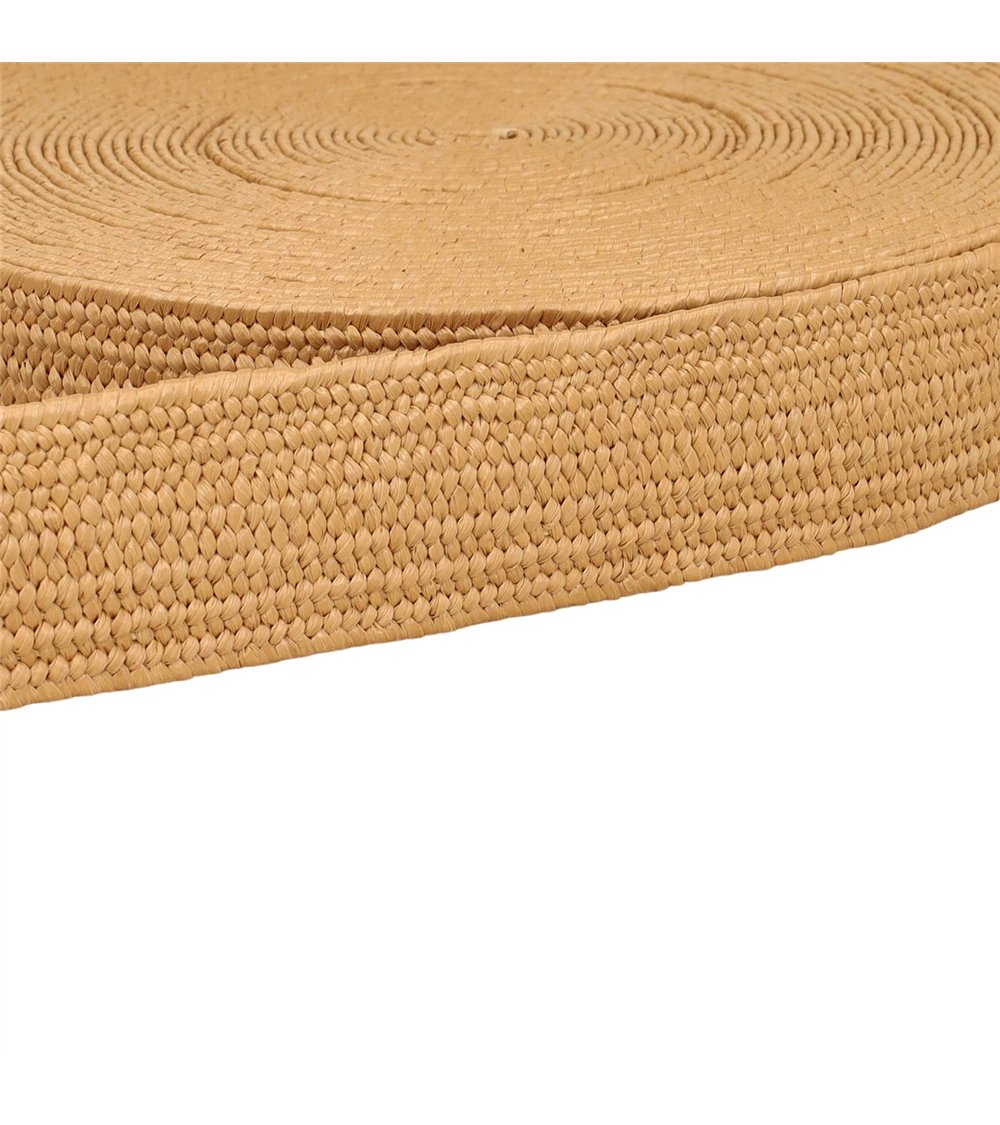 Bobine 15m sangle aspect naturel extensible beige