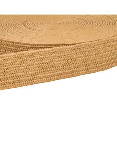 15-m-Rolle beiges Stretch-Gurtband in natürlicher Optik