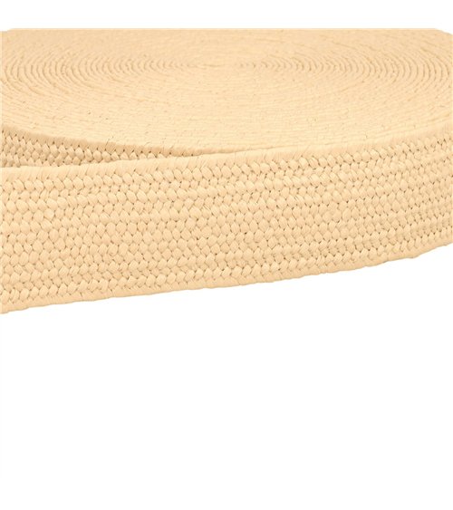 Bobine 15m sangle aspect naturel extensible ecru