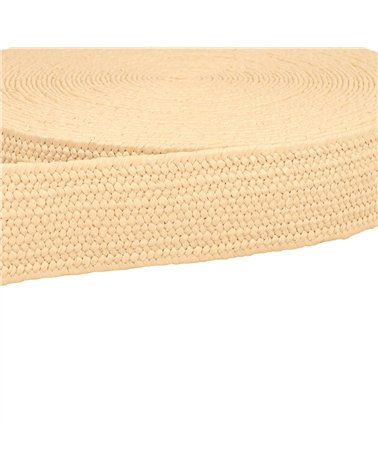 Bobine 15m sangle aspect naturel extensible ecru